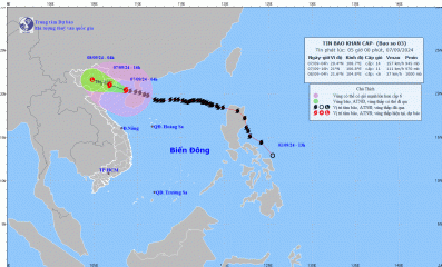 TIN BÃO KHẨN CẤP (Cơn bão số 3) lúc 05h00 ngày 7/9/2024